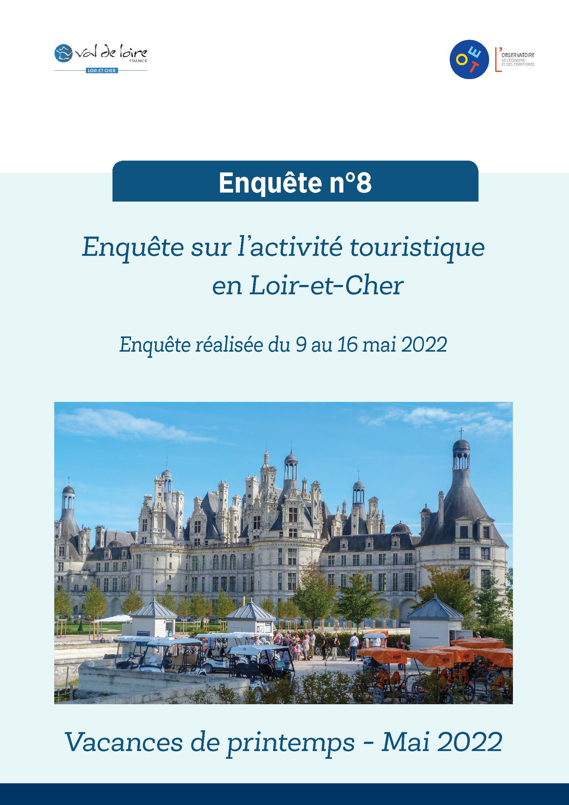 Enquête Tourisme Printemps Loir-et-Cher
