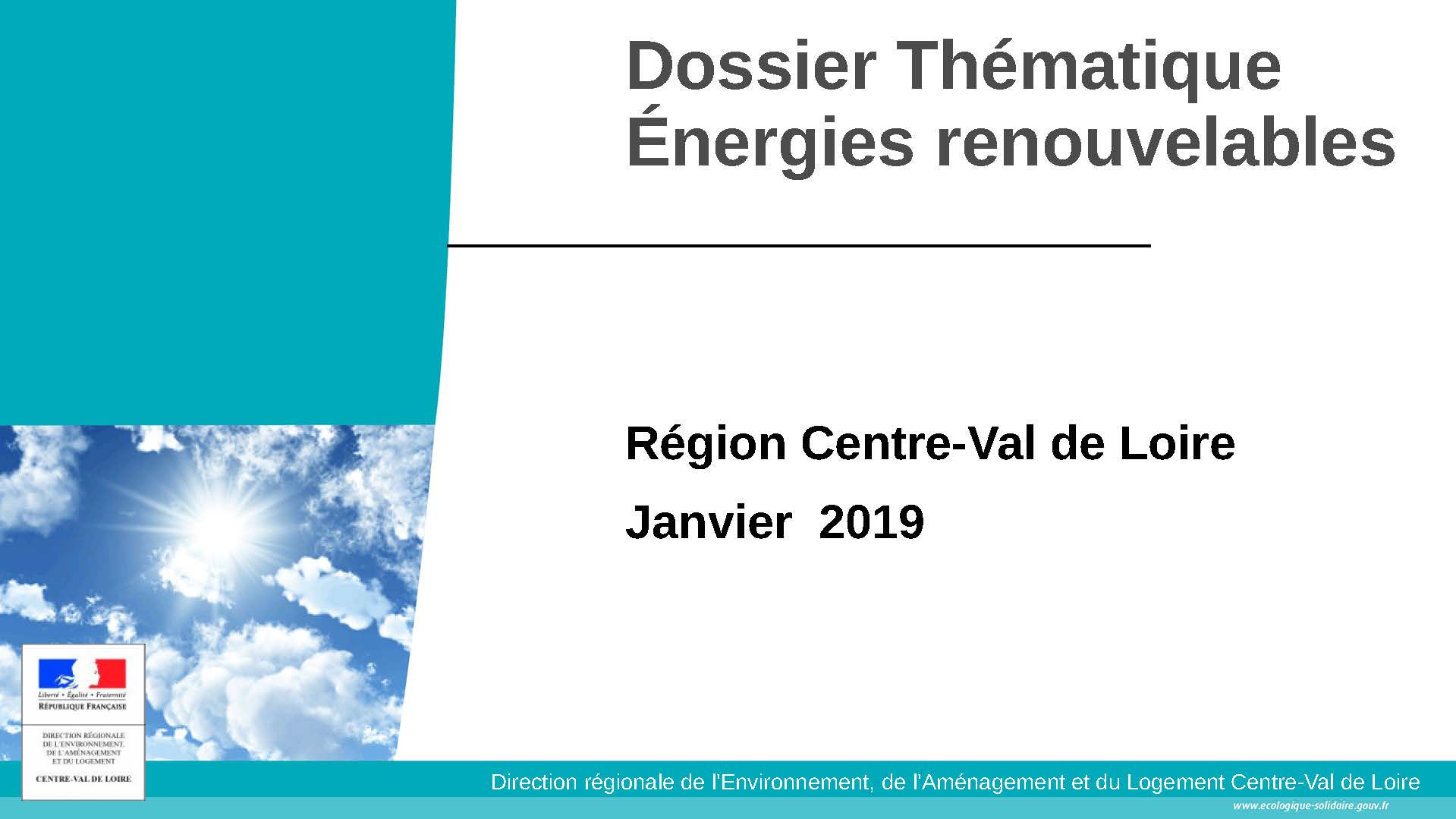 Dossier thématique Energies renouvelables