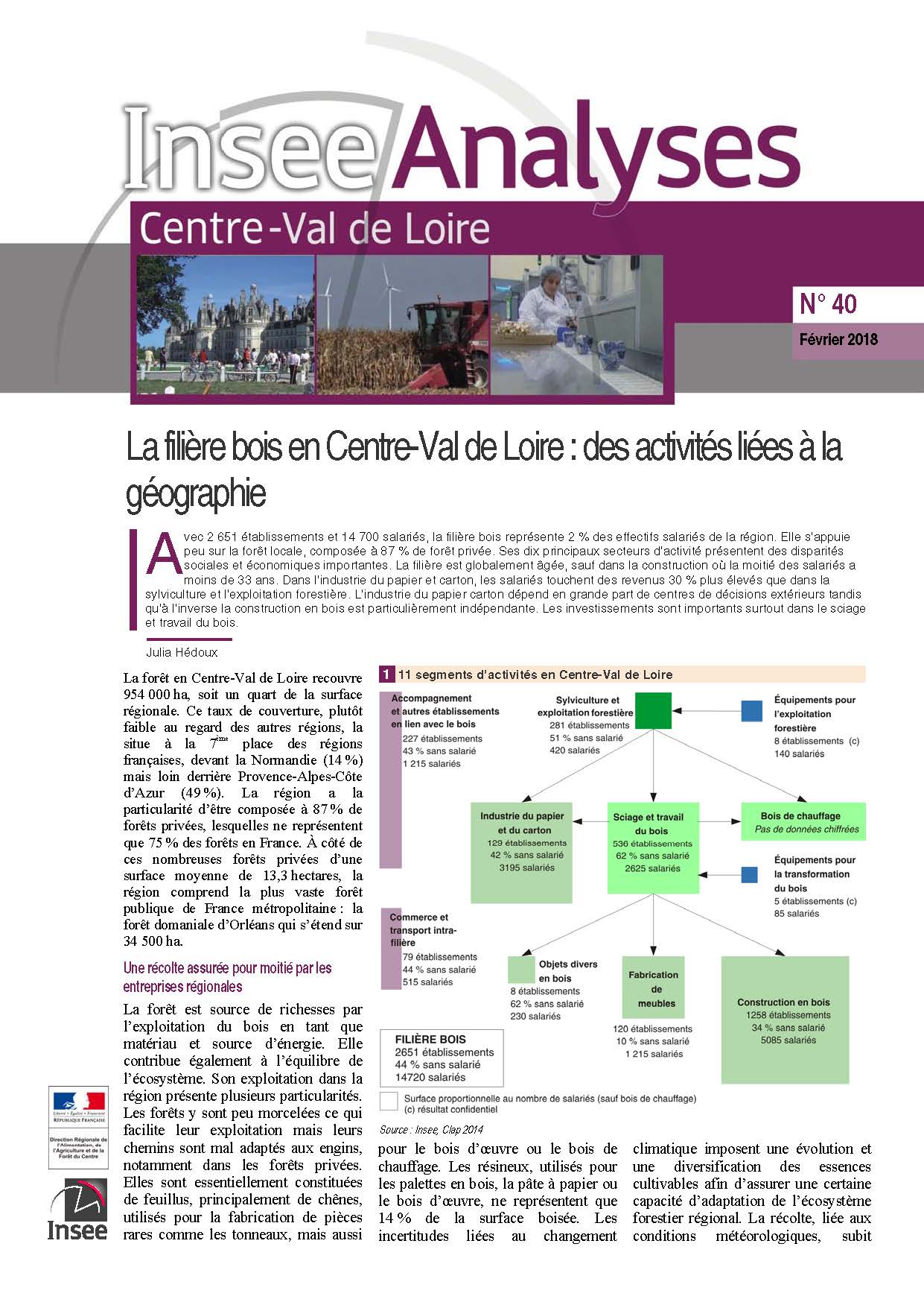 La filière bois en Centre-Val de Loire : des activités liées à la géographie