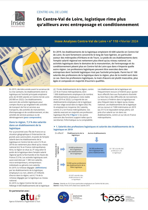 En Centre‑Val de Loire, logistique rime plus qu’ailleurs avec entreposage et conditionnement