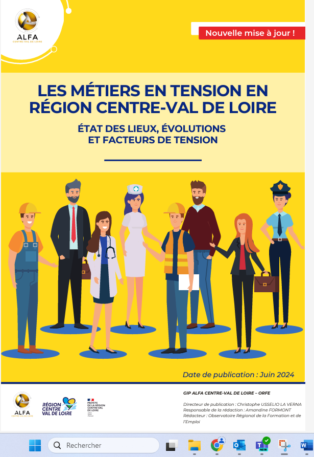 Les métiers en tension en Centre-Val de Loire