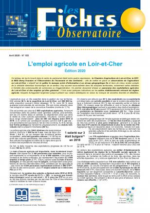 L'emploi agricole en Loir-et-Cher