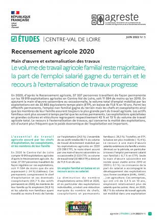Main d'œuvre et externalisation des travaux (RA 2020)