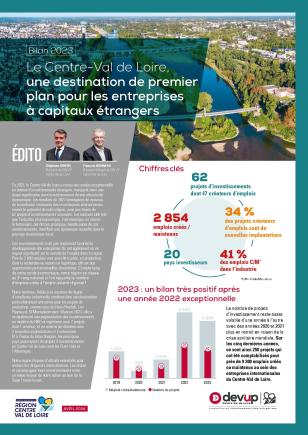 Le Centre-Val de Loire, une destination de premier plan pour les entreprises à capitaux étrangers