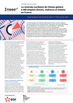 La centrale nucléaire de Chinon génère 4 300 emplois directs, indirects et induits en France